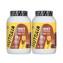 Kit com 2 Whey Havanna Grego Doce de Leite com Chocolate Belga 900g