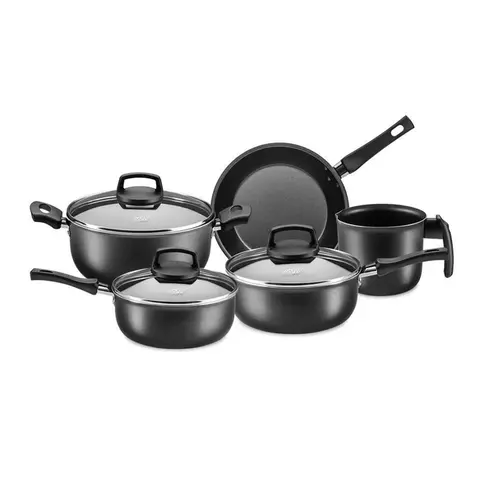 Conjunto de Panelas Antiaderente Safira Cristal 5 Peças Grafite MTA - 5670
