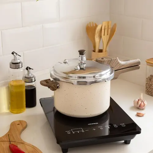Panela De Pressão Mimo Style Presscook 4,2L Indução Vitrocerâmico Inox Marmol - 10763 PP42M