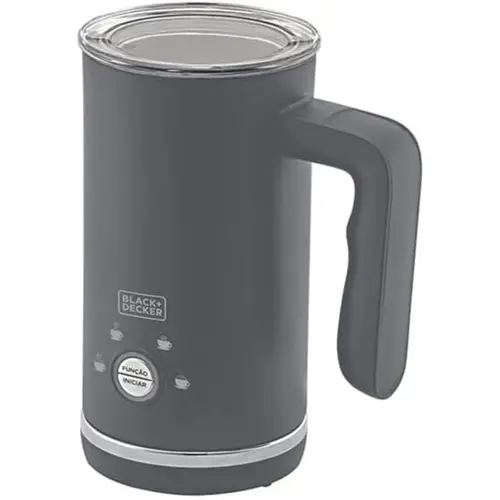Espumador de Leite 4 Funções Black+Decker Gourmand Gris Inox com Base Aquecedora 127V EL500-BR