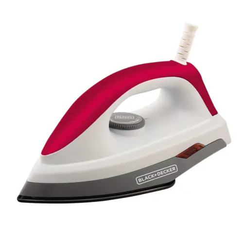 Ferro de Passar Roupa a Seco Black + Decker Daily Dry Antiaderente Cerâmica Gliss 220V 1000w Vermelho - F300-B2