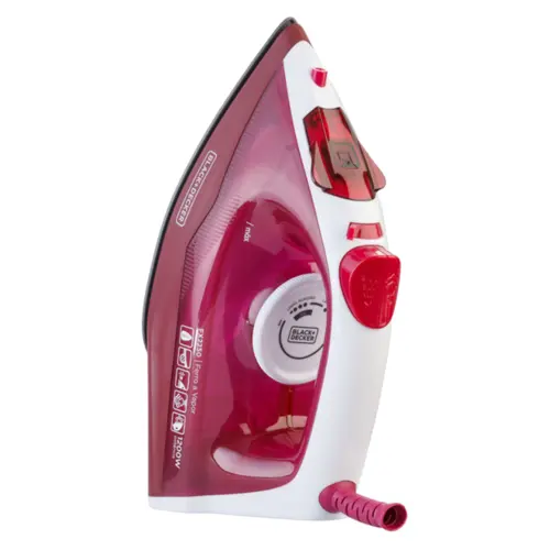 Ferro de Passar Roupa a Vapor Black + Decker Antiaderente 1200W 127V Rosa - FX2250-BR