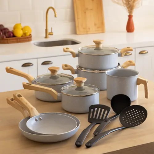 Jogo de Panelas Com 10 Peças Mimo Style Pratic Cook Vitrocerâmico Indução Grafite - 9766