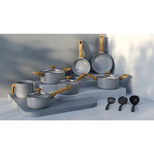 Jogo de Panelas Com 10 Peças Mimo Style Pratic Cook Vitrocerâmico Indução Grafite - 9766
