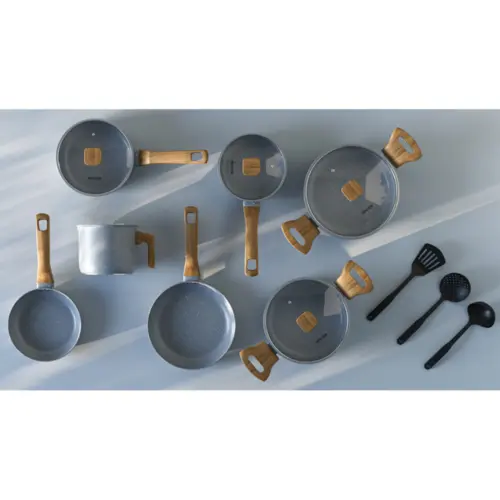 Jogo de Panelas Com 10 Peças Mimo Style Pratic Cook Vitrocerâmico Indução Grafite - 9766
