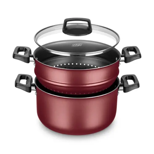 Panela a Vapor MTA Cozivapor Cristal 3 em 1 20cm 3.2L Cereja - 8962