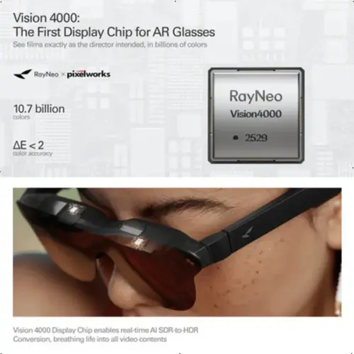 Óculos De Realidade Virtual Rayneo Air4 Pro Avançado Preto
