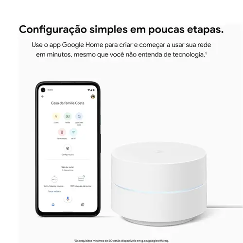 Roteador Google Smart Home Wi-fi AC1200 Mesh 3 Peças