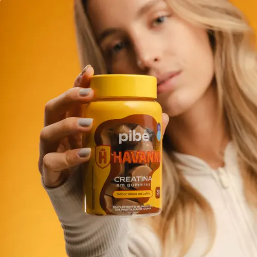 Pote de Creatina em goma Havanna - 30 gomas