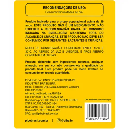 Pote de Creatina em goma Havanna - 30 gomas