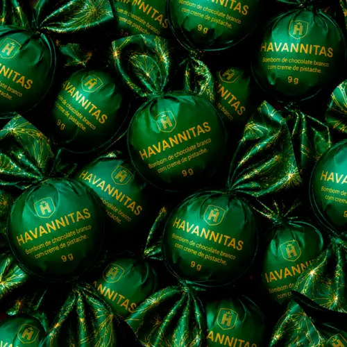 Kit 30 unidades Havannitas Creme de Pistache