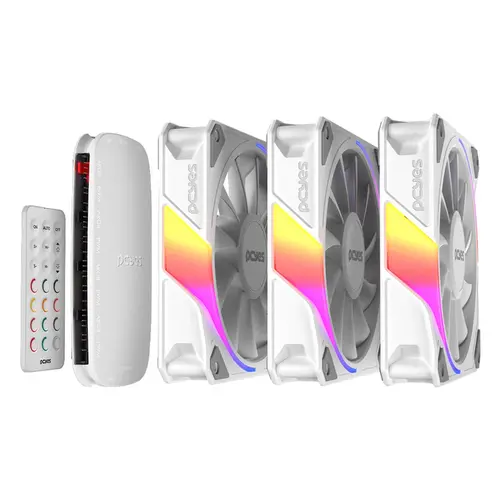 Kit Cooler Fan Para Gabinete 3Un Sangue Frio 3 Argb White Ghost 120Mm Pcyes - K3ARGBSF3WGBR