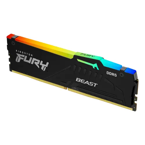 Memória Ram Kingston Fury Beast DDR5 RGB 16GB 6000Mhz CL36 Preto - KF560C36BBE2-16