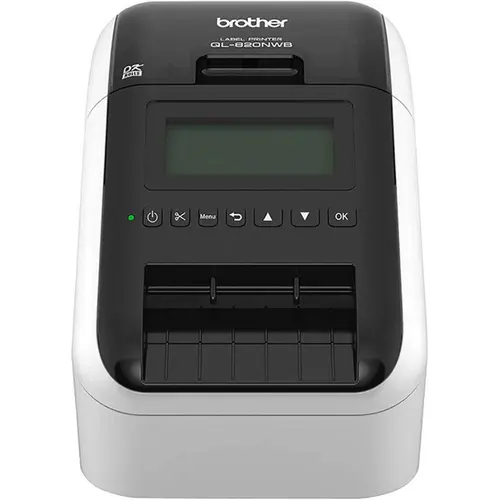 Impressora de Etiqueta Brother USB Wi-fi Bluetooth RJ45 Branco/Preto - QL820NWB - Recondicionado