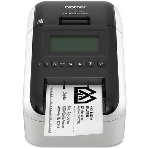 Impressora de Etiqueta Brother USB Wi-fi Bluetooth RJ45 Branco/Preto - QL820NWB - Recondicionado