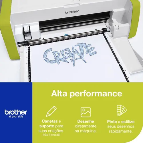 Máquina de Corte Brother ScanNCut Wifi USB 110V Branco/Verde - SDX85 - Recondicionado