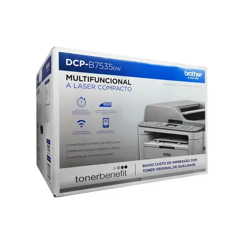 Multifuncional Monocromática Brother USB Wifi 127V Branco - DCP-B7535DW - Recondicionado