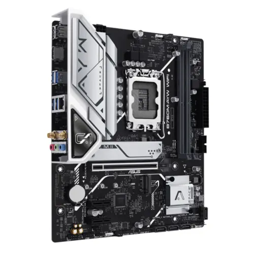 Placa-mãe Asus B760M-AYW, Intel LGA 1700, M-ATX, DDR5, Wi-Fi, Preto - 90MB1FK0-M0EAY0 - Recondicionado