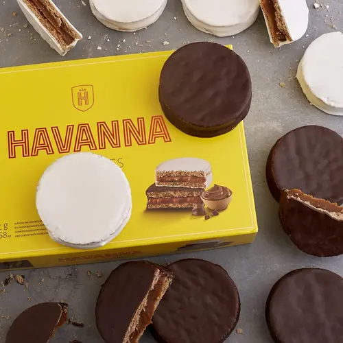 Kit Caixa Alfajor Havanna Sortidos C/12 unidades + 10 Havannitas Ao Leite Com Doce De Leite