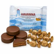 Kit com 4 Alfajores Havanna Solito Mar del Plata + 10 Havannitas Ao Leite Com Doce De Leite