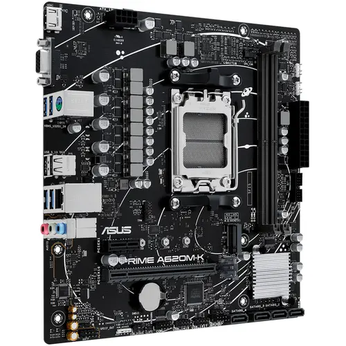 Placa-mãe Asus Prime Para AMD AM5 A620M-K 2xDDR5 mATX - 90MB1F40-M0EAY0 - Recondicionado