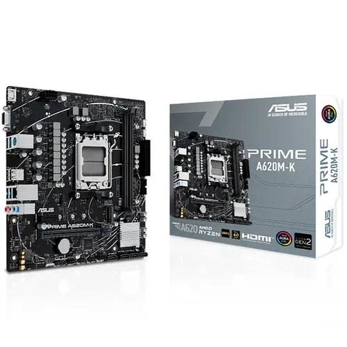 Placa-mãe Asus Prime Para AMD AM5 A620M-K 2xDDR5 mATX - 90MB1F40-M0EAY0 - Recondicionado