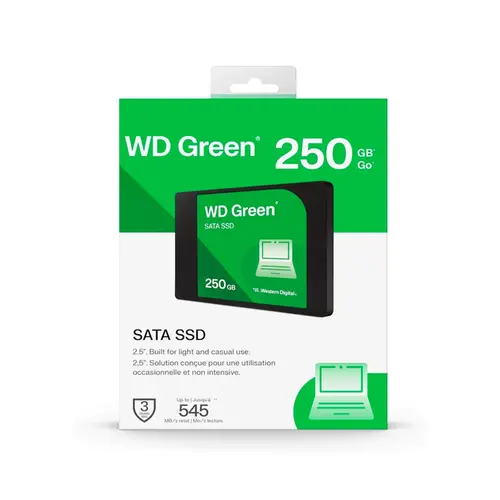 SSD WD Green 250GB Sata III Leitura 545MBs e Gravação 505MBs - WDS250G5G0A