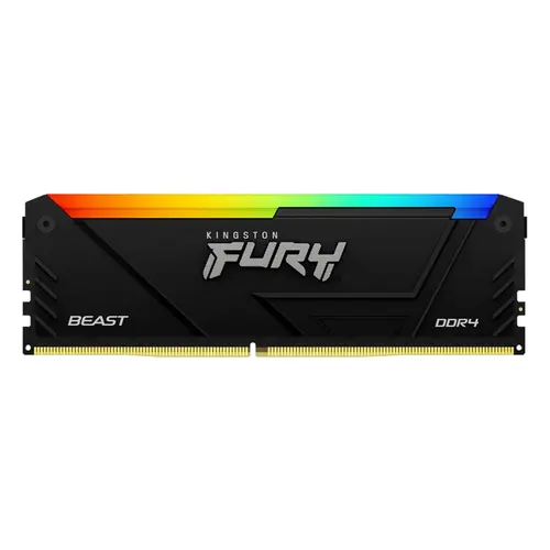 Memória Kingston FURY Beast RGB 16GB DDR4 3600MHz CL18 Preto - KF436C18BB2A/16