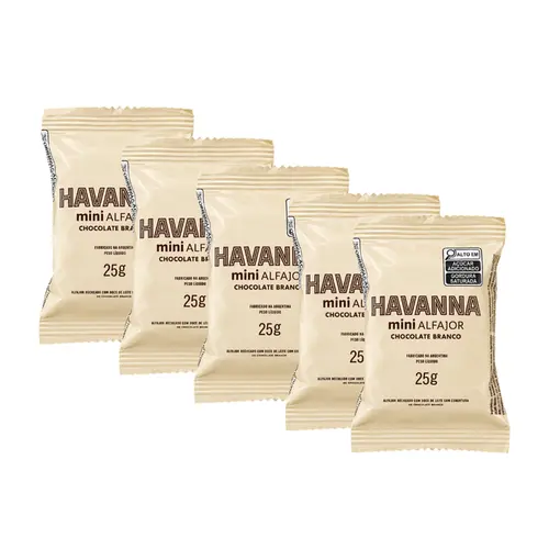 Kit Mini Alfajor de Chocolate Branco (5 uni)