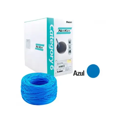 Cabo de Rede Cat6 UTP 305m 24AWG 4 Pares LSZH Azul Panduit - NUL6C04BU-FE