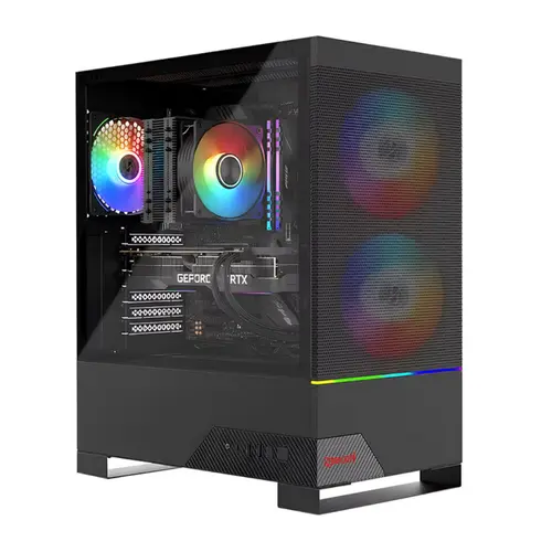 Gabinete Gamer Redragon Carbon Mid Tower RGB ATX Lateral em Vidro Temperado Sem FANs Preto - CA-610B
