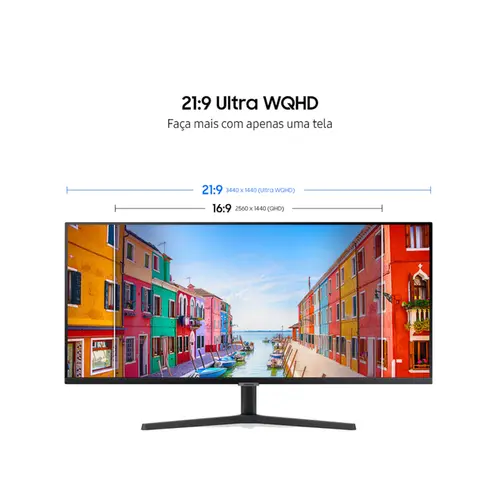 Monitor Samsung 34'' Viewfinity S5 WQHD Ultrawide 100Hz HDR10 HDMI FreeSync - LS34C500GALMZD