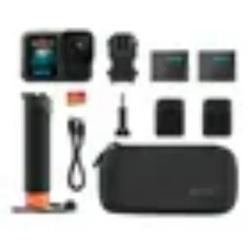 Câmera GoPro HERO 13 Bundle + The handler + 2 Baterias + 64GB 5,3K HLG HDR IPX7 CHDRB-131-MY Preto