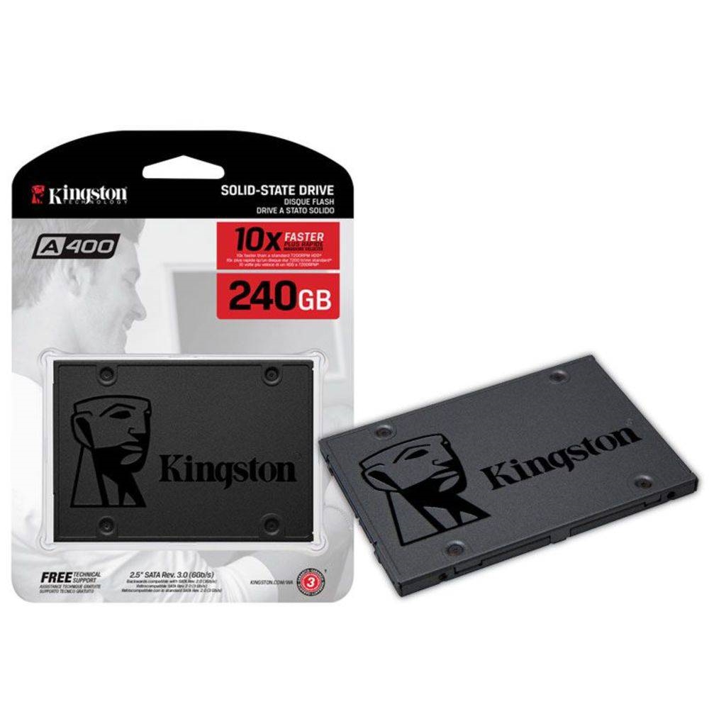 SSD Kingston A400 240GB Sata III 2,5'' 500MBs SA400S37/240G