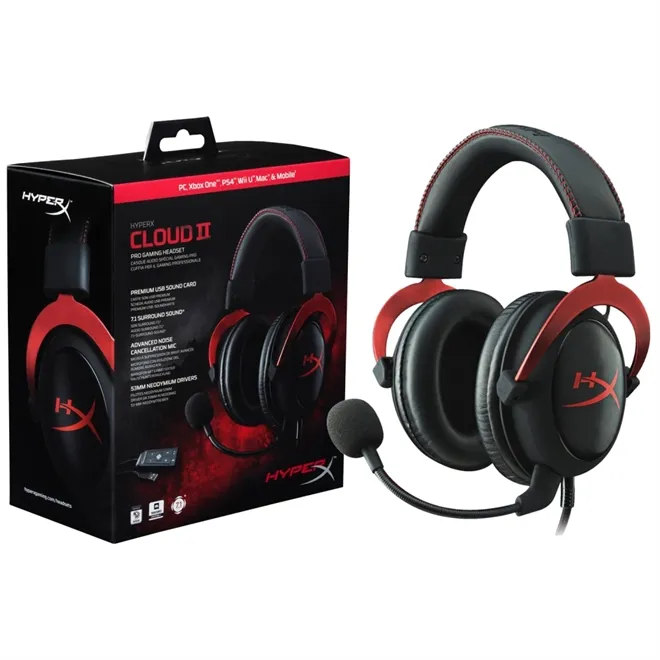 Headset Gamer HyperX Cloud II Red KHX-HSCP-RD 14945070 - Headset