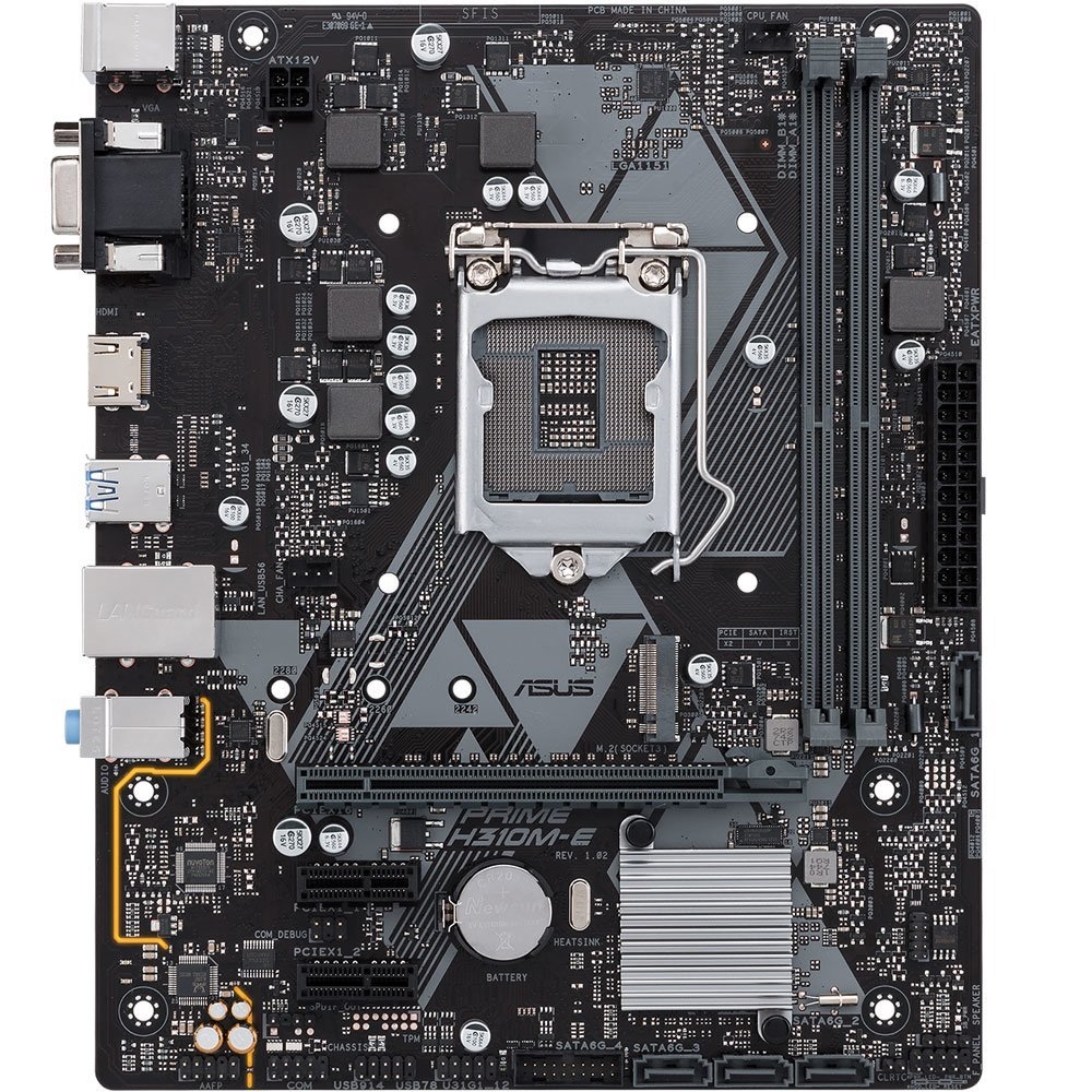 Placa-Mãe Asus p/ Intel 1151 Prime H310M-E/BR 2xDDR4 mATX