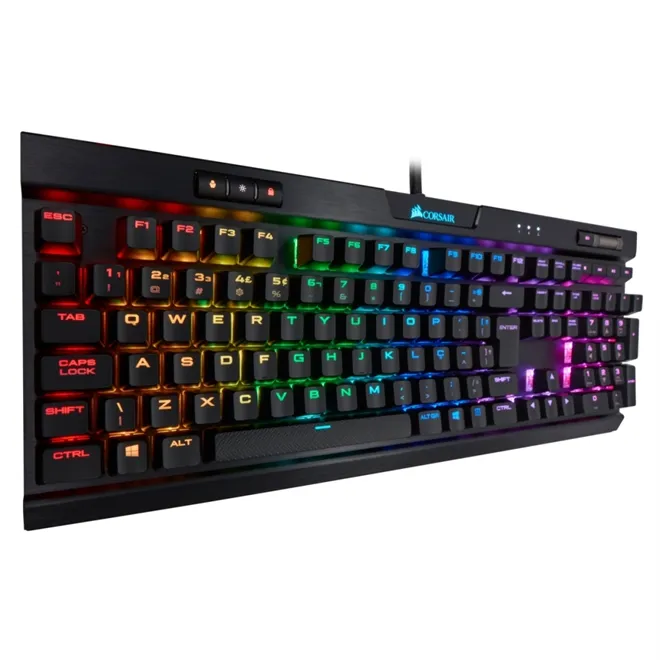 Teclado Gamer Corsair K70 RGB MK.2 Mecânico ABNT2 Switch Cherry MX