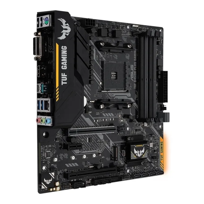 Placa-Mãe Asus p/AMD AM4 TUF B450M-Plus Gaming 4xDDR4 mATX - Placa