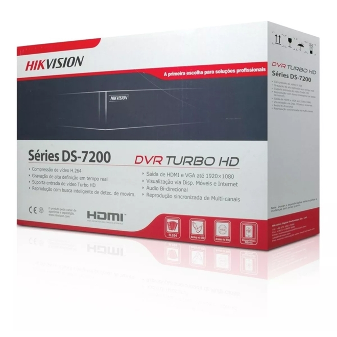 DVR Hikvision DS7208HGHIF1/N 8 Canais 1080p HDMI VGA