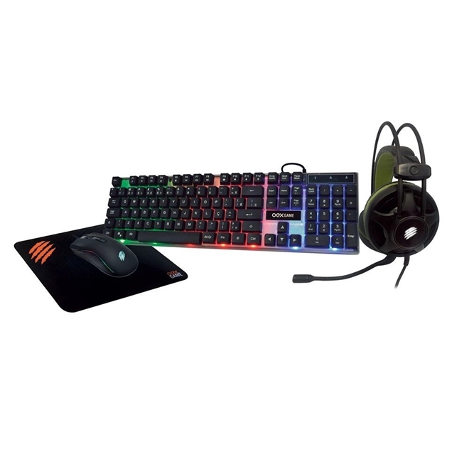 Combo Gamer OEX Game Argos 4x1 Teclado Mouse Headset Mousepad TM304