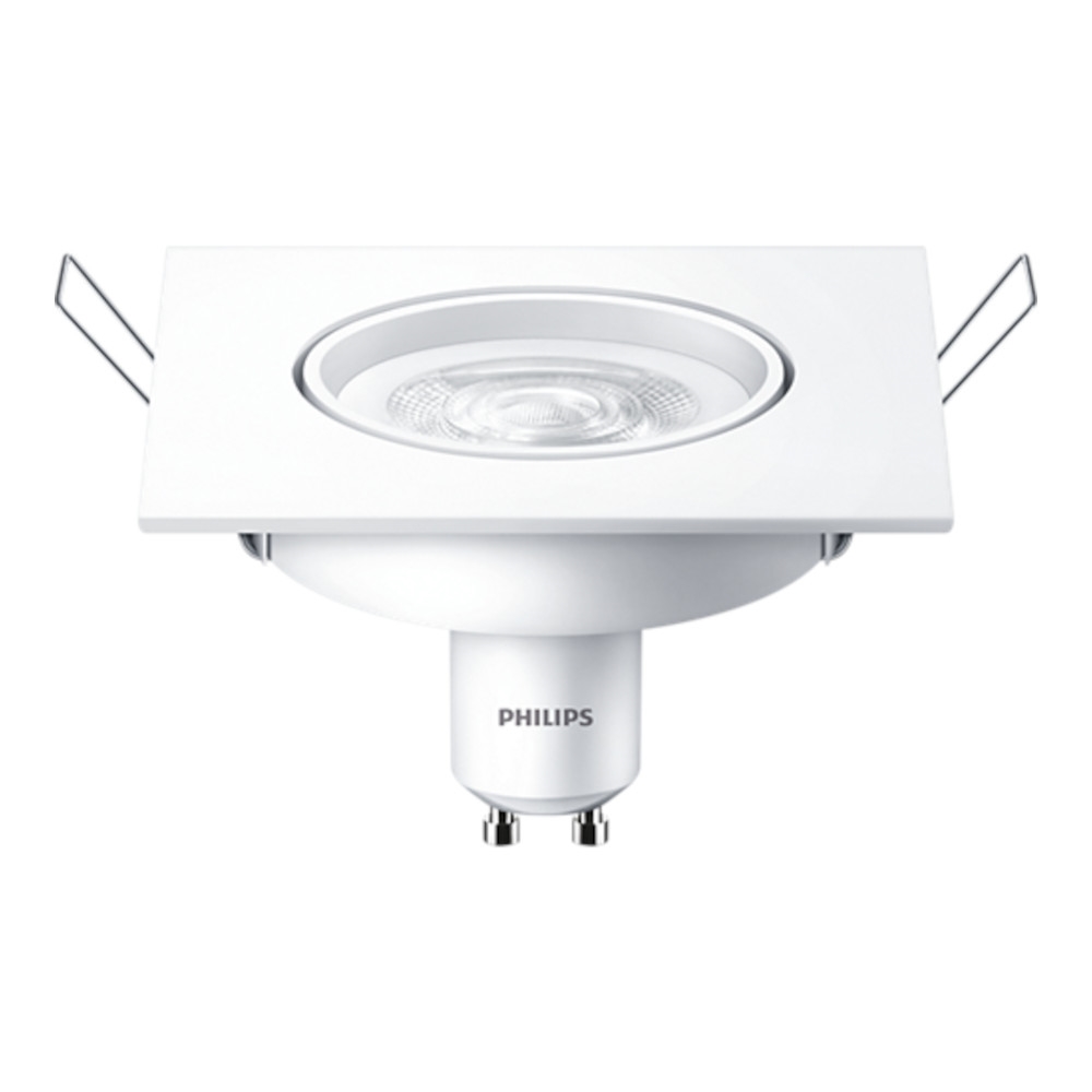 Luminária Led Philips Spot quadrada Dim 5W luz branca bivolt base GU10