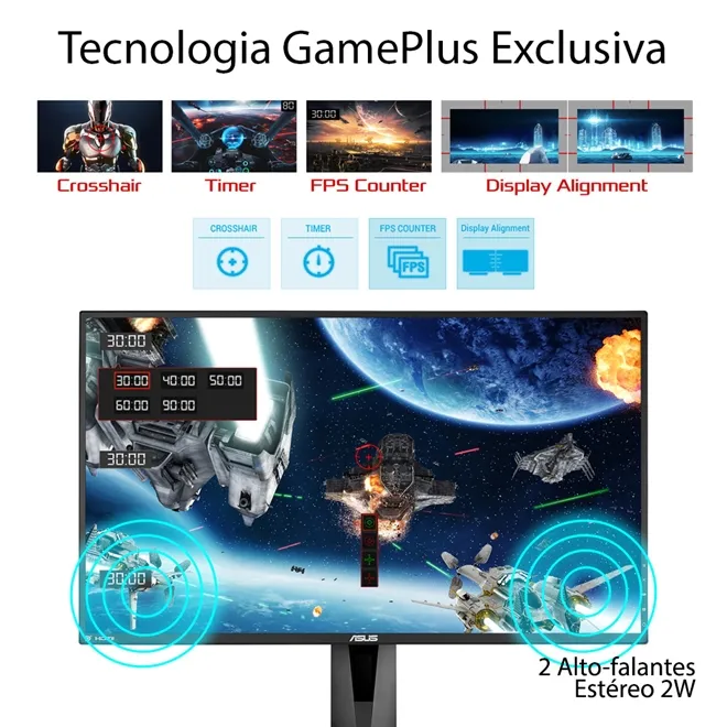 Monitor gamer Asus VG278QR 27.5'' Full HD 165HZ 0,5MS TN HDMI DP G