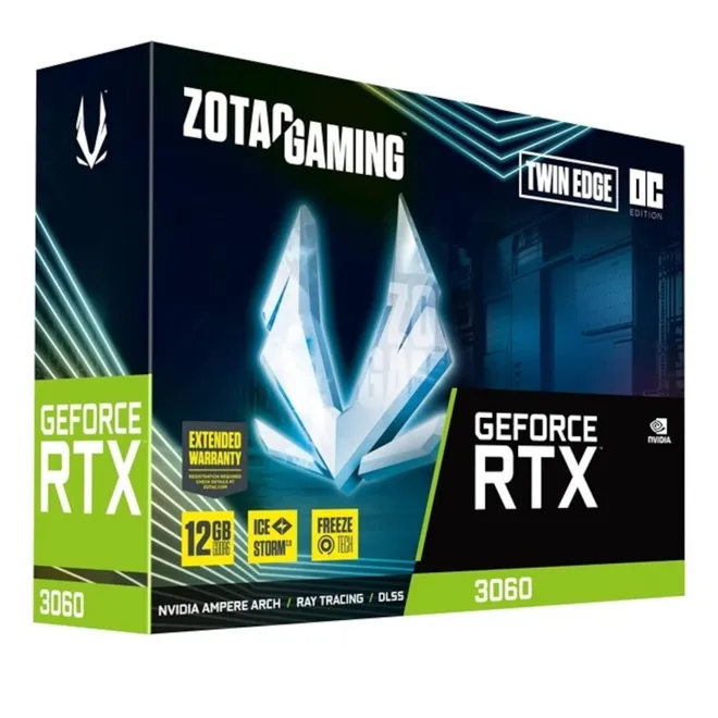Placa de Vídeo Zotac GeForce RTX 3060 Twin Edge OC 12GB GDDR6 192