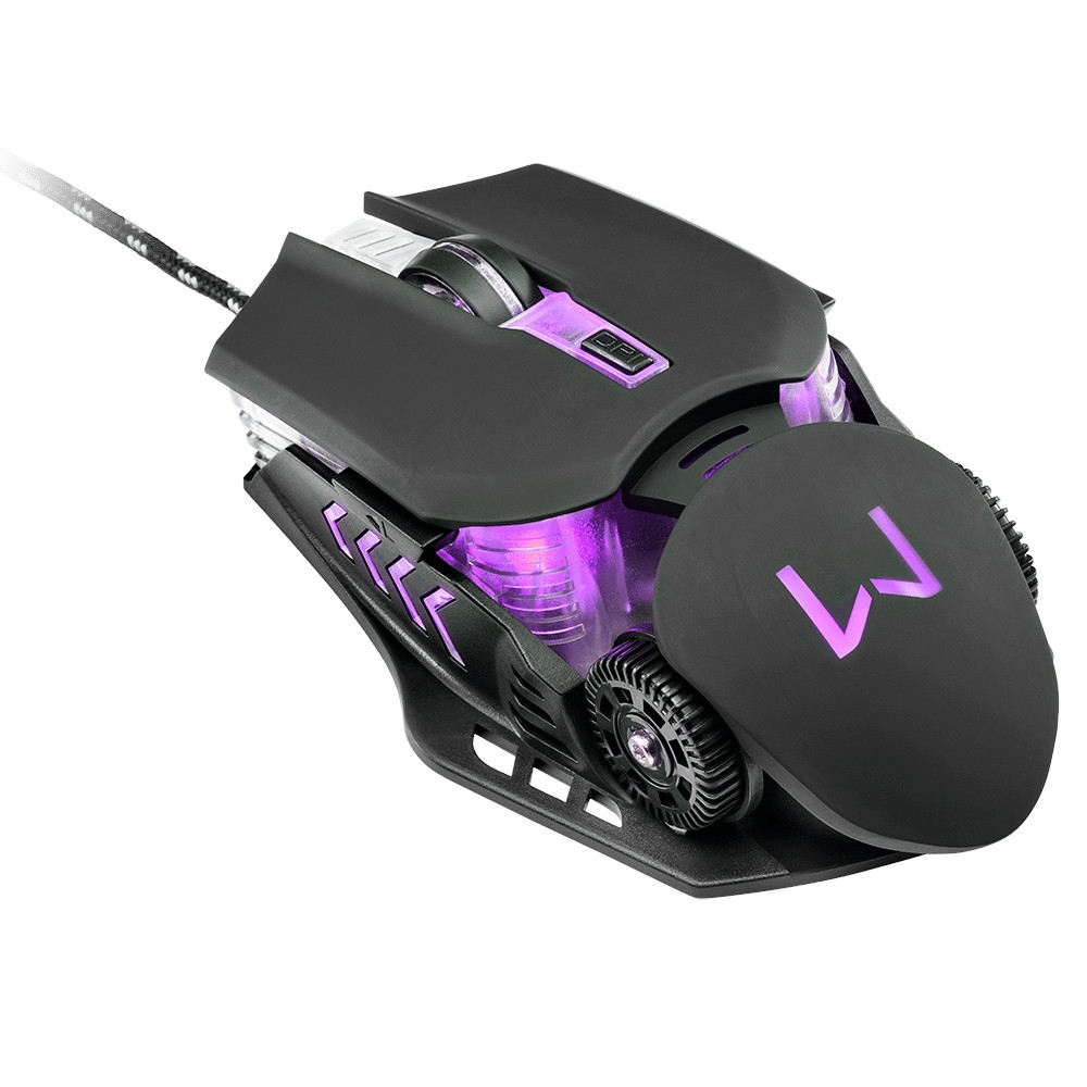 Mouse Gamer Warrior Keon 3200 DPI LED 4 Cores 6 Botões Preto MO267