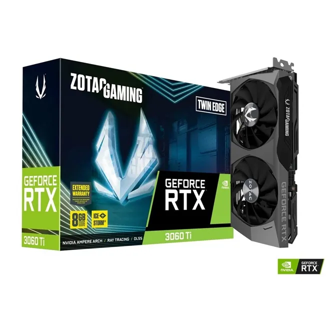 Placa de Vídeo Zotac GeForce RTX 3060 Ti Twin Edge LHR 8GB GDDR6