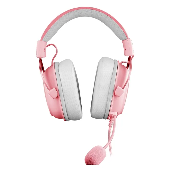 Headset Gamer Redragon Zeus X 7.1 RGB Rosa com Cinza USB - H510RGB