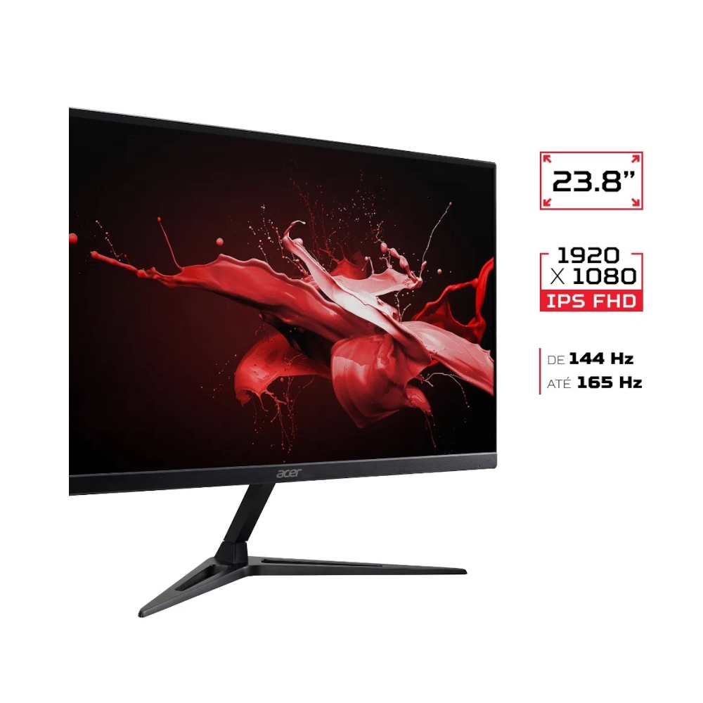 Monitor Gamer Acer Nitro RG241Y 23.8" FHD HDR10 165Hz 1ms LED IPS